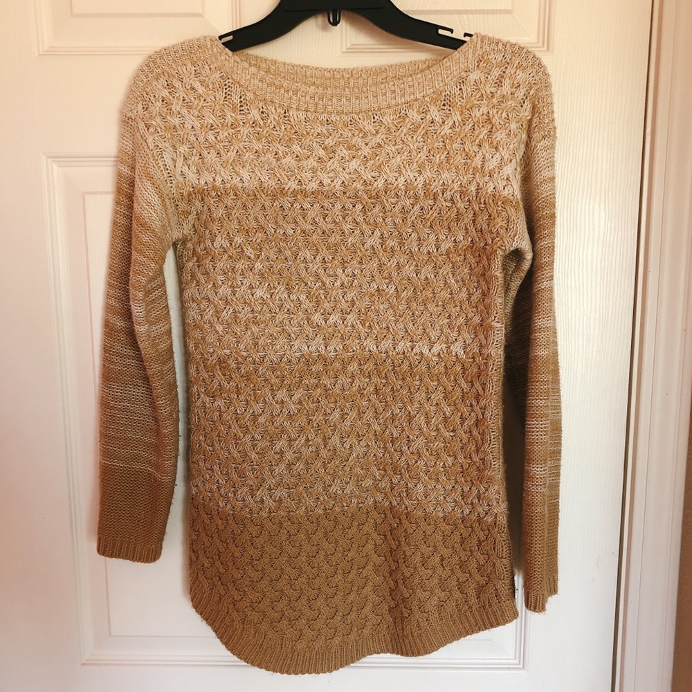 neutral striped sweater